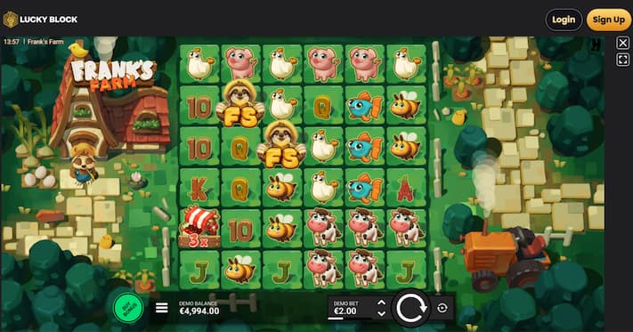 LuckyBlock Frank’s Farm met snelle crypto ervaring