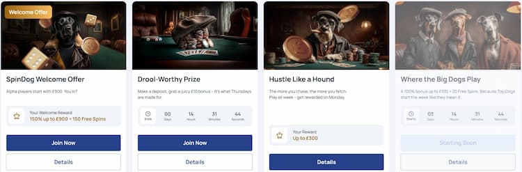 Spindog bonus & promo code