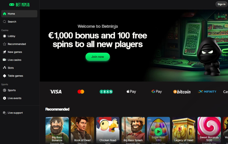 BetNinja, online casino buitenland