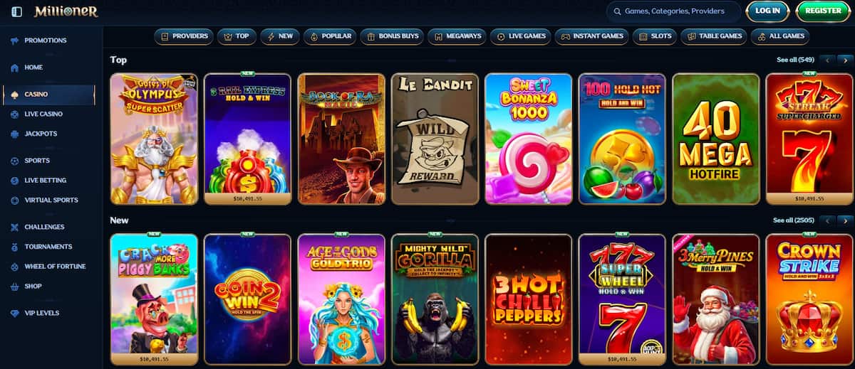 Millioner Spel kiezen en spelen