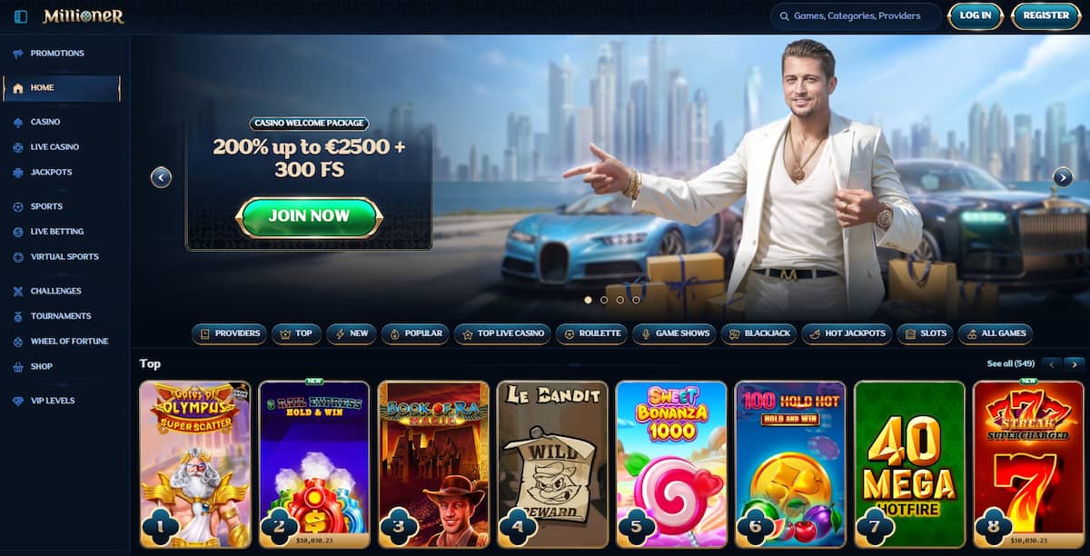Millioner casino licentie en land