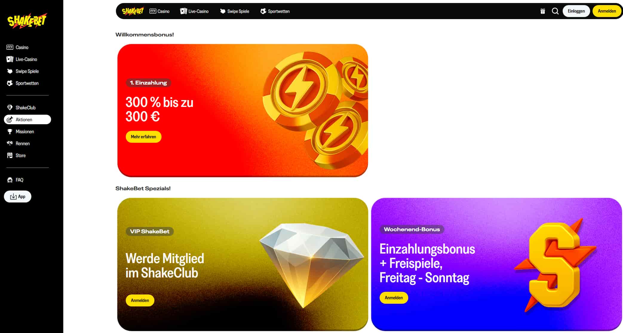 Shakebet bonus & promo code