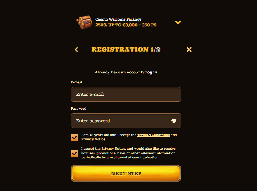 iDEAL casino account aanmaken en registreren