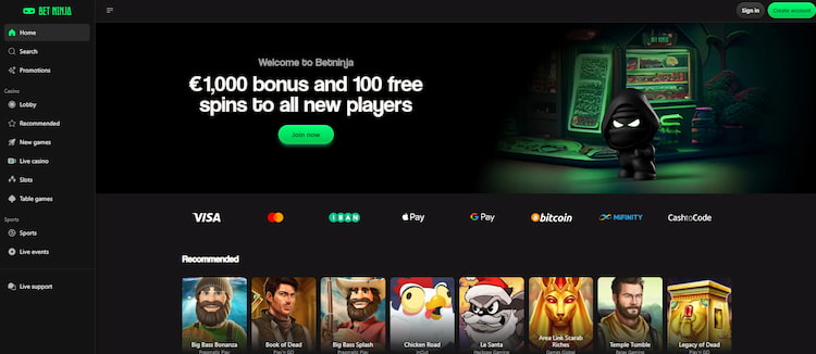 Betninja Curacao Casino