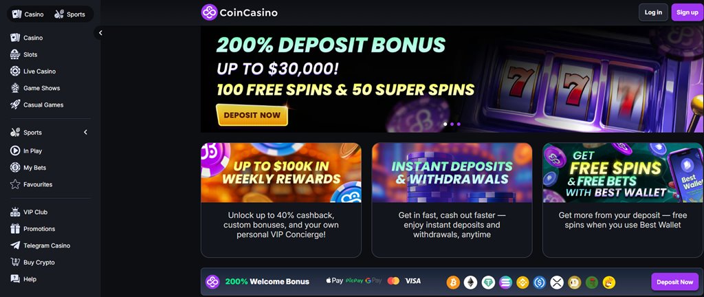 CoinCasino - een uitstekend StakeLogic casino