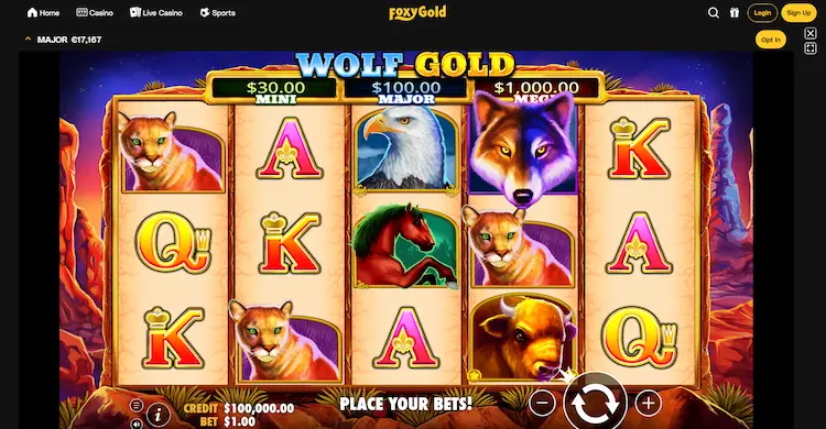 Foxy Gold Wolf Gold