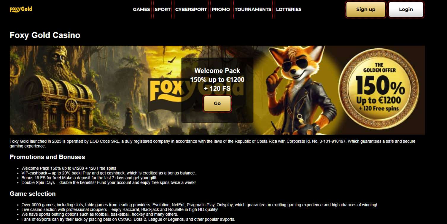 FoxyGold Simply Wild en elke dag 15 gratis spins