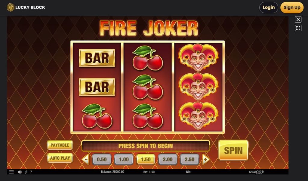 Lucky Block Fire Joker en grootste spelaanbod
