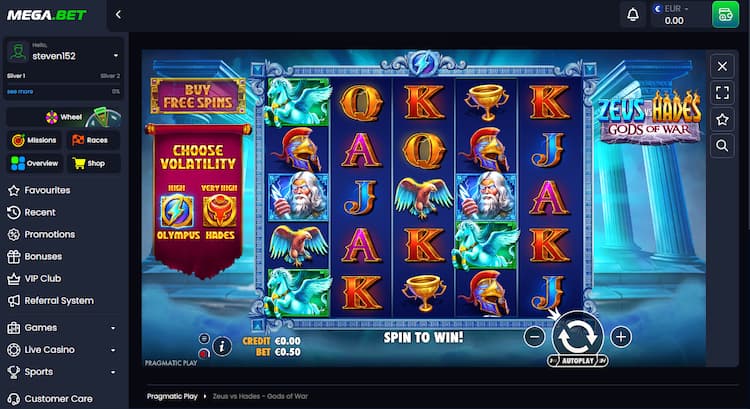 Mega.bet: Top Zeus vs Hades casino met gigantische welkomstbonus