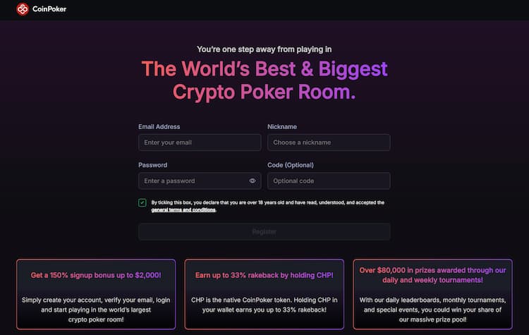 Registreer en voer een bonuscode in