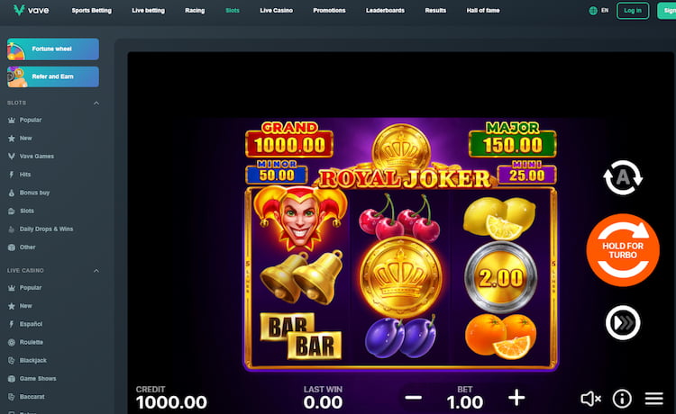 Royal Joker slot bij Vave