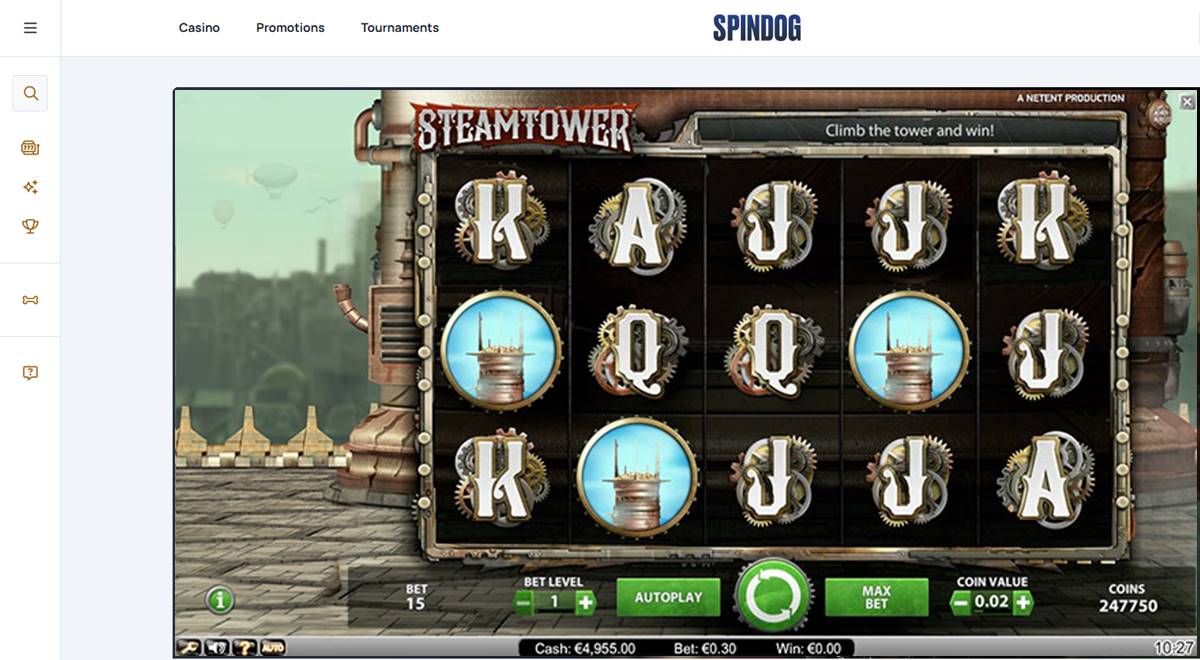 SpinDog Steam Tower