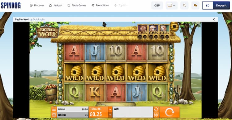Spindog Casino - Big Bad Wolf