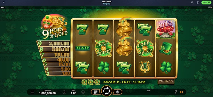 Vegas Hero 9 Pots of Gold