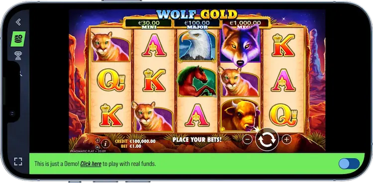 Vegas Hero Wolf Gold Mobiel 