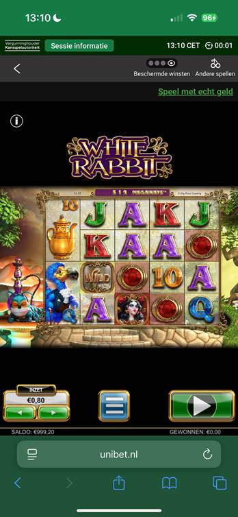  White Rabbit Big Time Gaming Mobiel Spelen (iPhone & Android)
