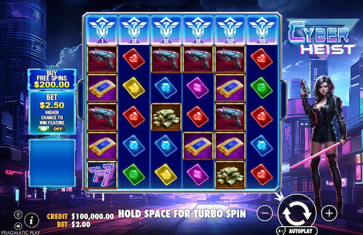 Cyberheist City – Neonlampen en multipliers