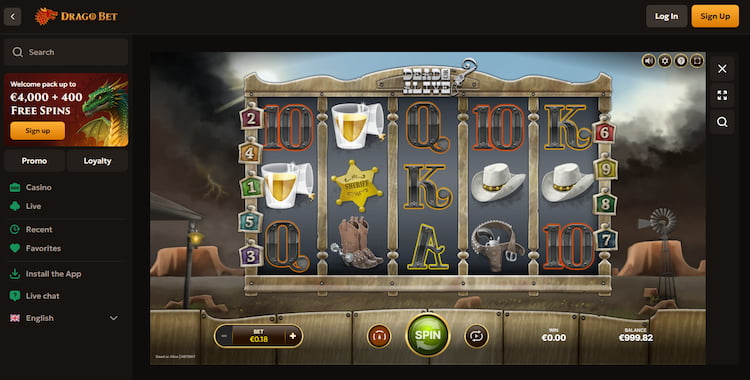 Dragobet Dead or Alive casino met top mobiele speelervaring
