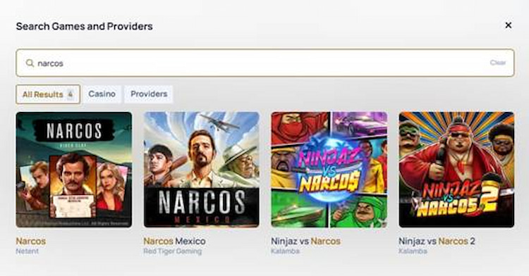 SpinDog Narcos en grootste spelaanbod