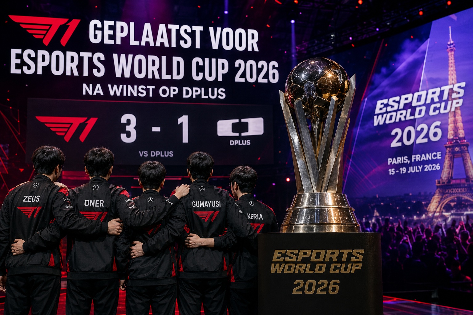 T1 plaatst zich voor Esports World Cup 2026 na winst op Dplus
