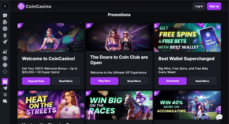 Coincasino sin nettside
