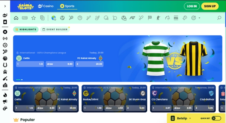 Samba Slots sports bettingside
