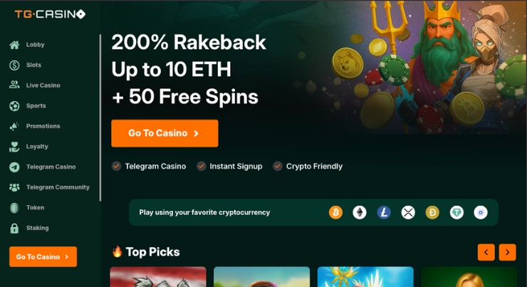TG Casino hjemmeside