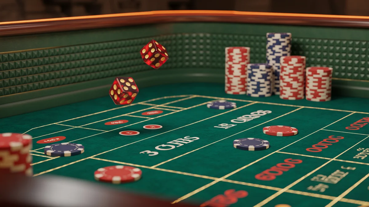 Mesa com Pass Line + Odds são uma das mais interessantes estratégias do craps