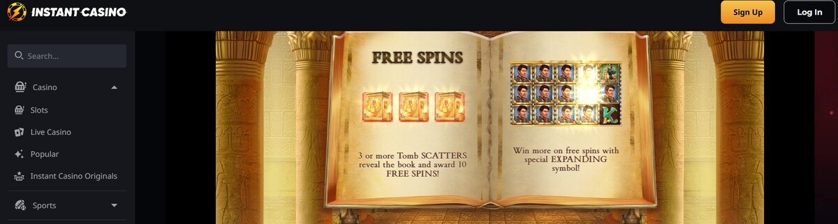 Book of Dead no Instant Casino