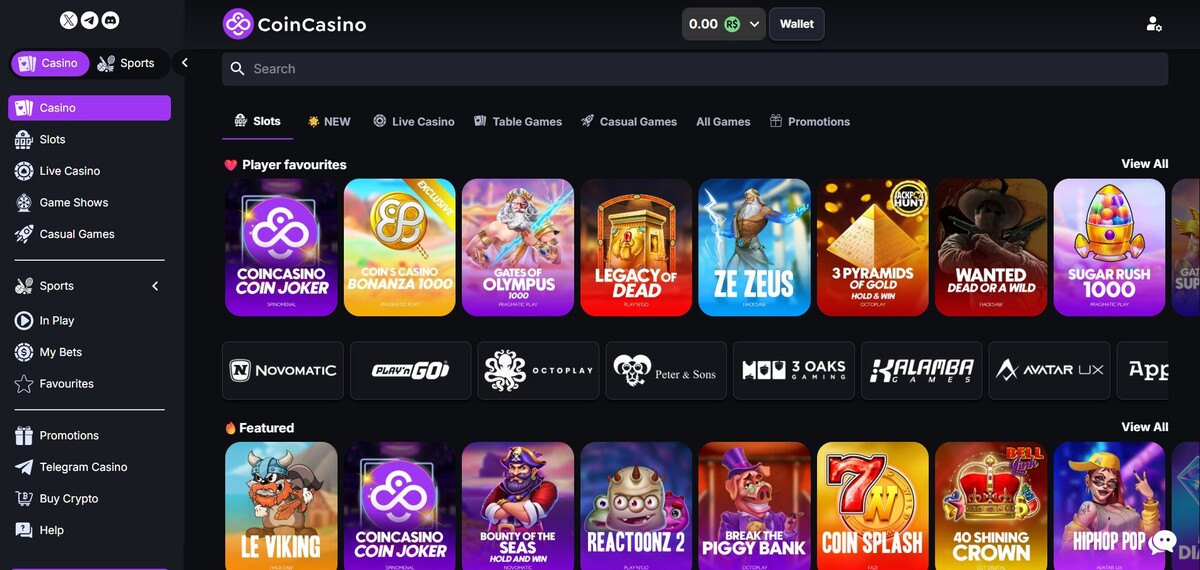 CoinCasino é um cassino online confiável