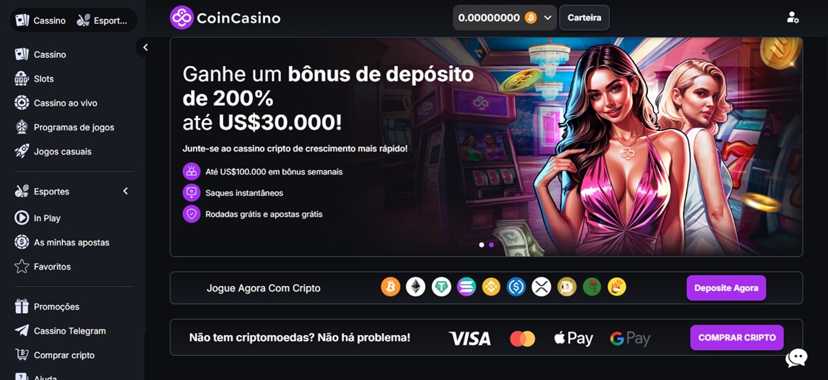 CoinCasino é um dos cassinos para jogar Aviator aposta