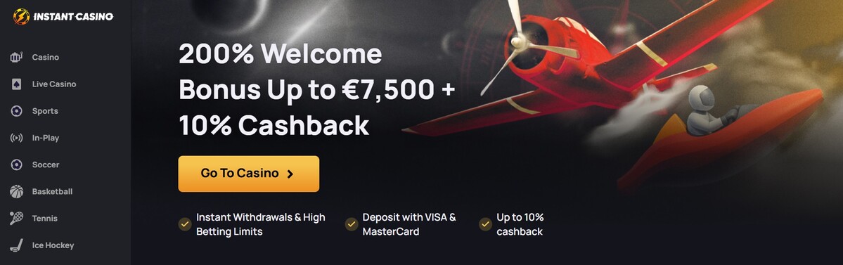 Instant Casino tem pagamentos instantaneos