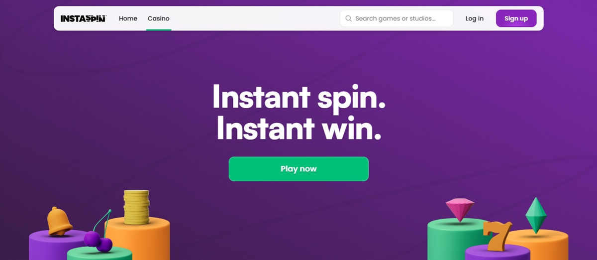 InstaSpin é um cassino de criptomoedas com muitos slots populares