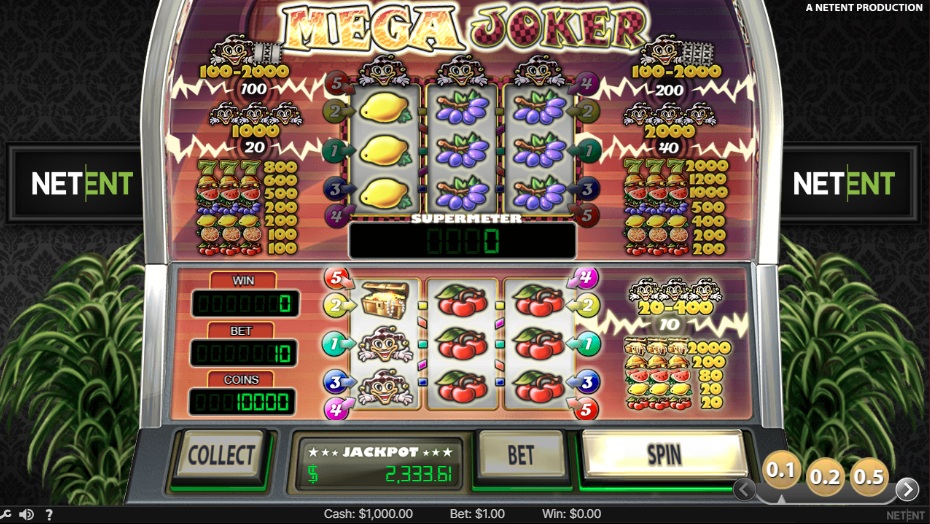 Mega Joker é um dos slots clássicos da NetEnt