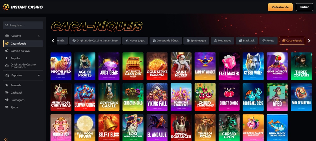 Melhores slots de Instant Casino: há centenas de títulos disponíveis