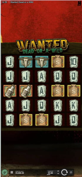 É possível jogar slots grátis pelo celular, como o Wanted Dead or a Wild