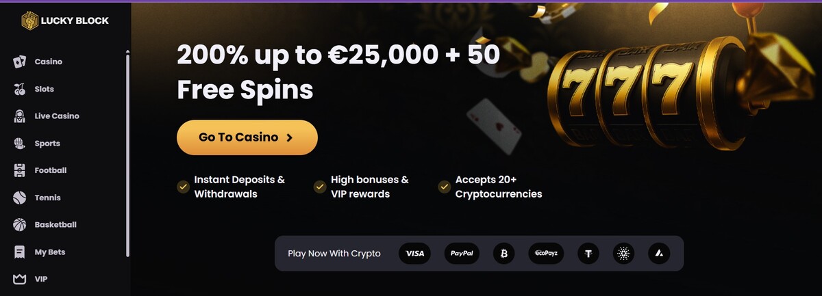 Lucky Block entre os principais cassinos de criptomoedas
