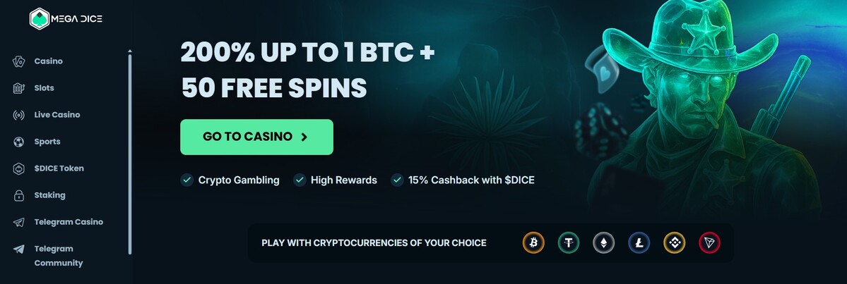 Mega Dice entre os cassinos de criptomoedas