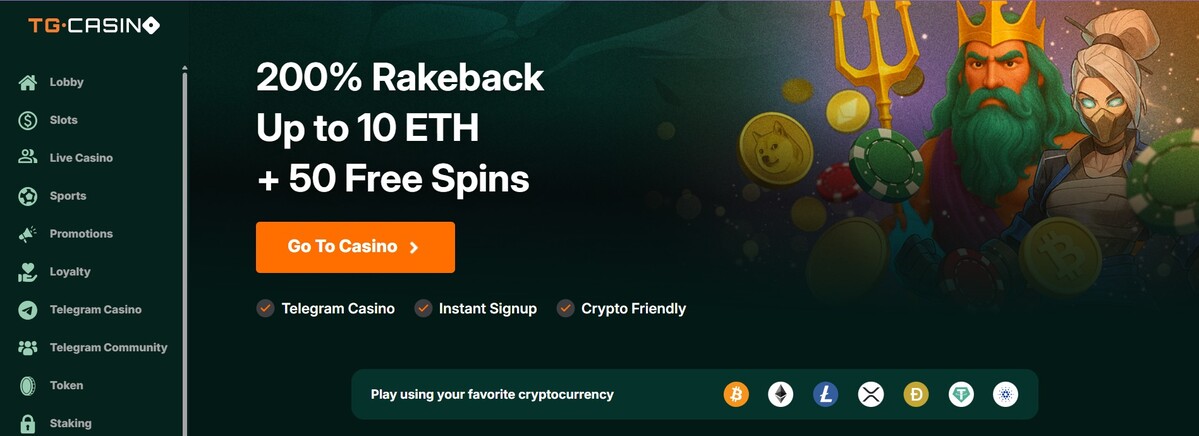 TG.Casino entre os cassinos de criptomoedas para jogar em setembro
