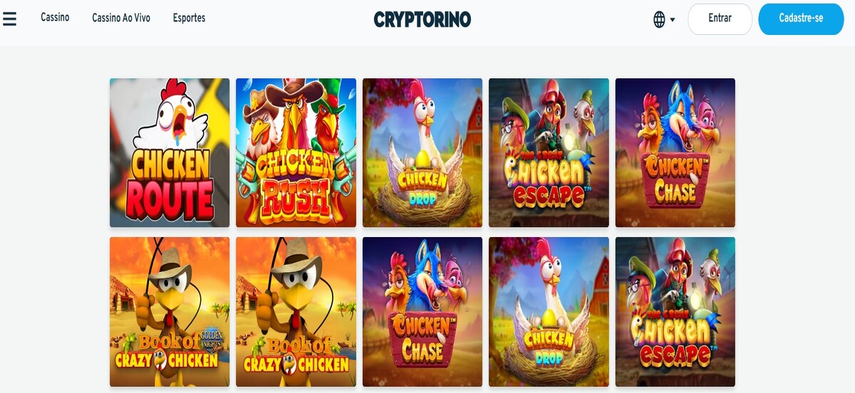 Alternativas ao Chicken Road no Cryptorino