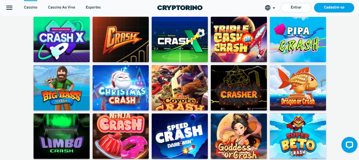Melhores jogos de Crash do Cryptorino