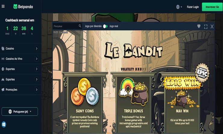 Betpanda tem o Le Bandit no catálogo