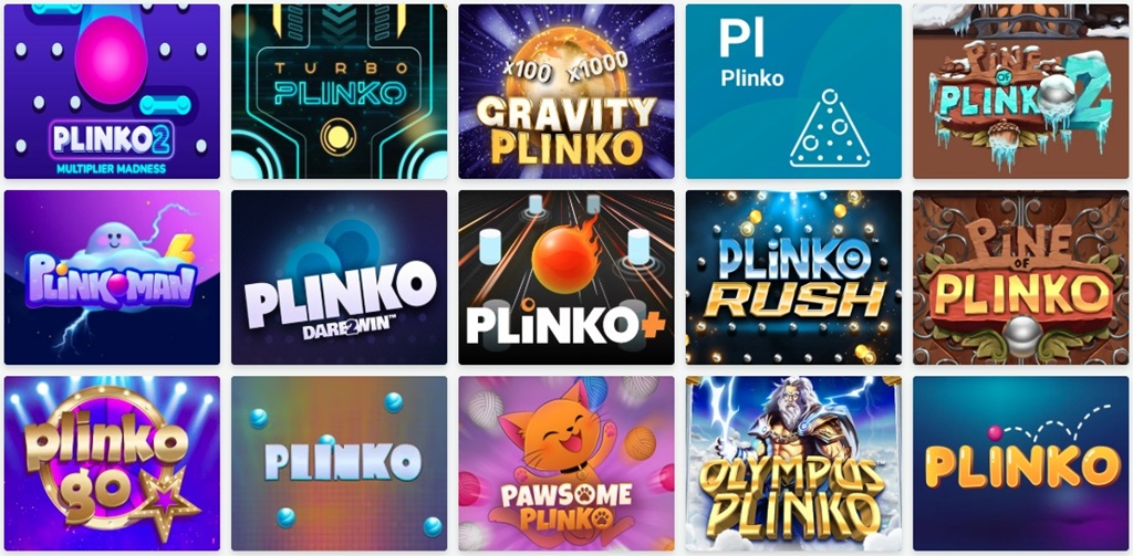 Versões do Plinko disponíveis no Cryptorino