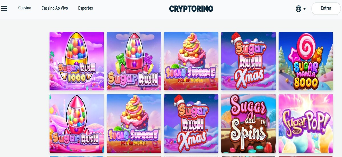 Versões do Sugar Rush no Cryptorino