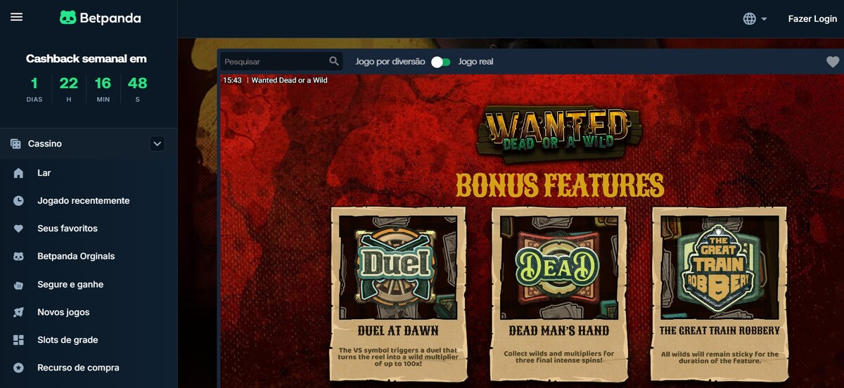 Wanted Dead or a Wild no Betpanda