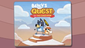 Halfbrick e BBC Studios se unem para lançar o jogo Blueys Quest for the Gold Pen