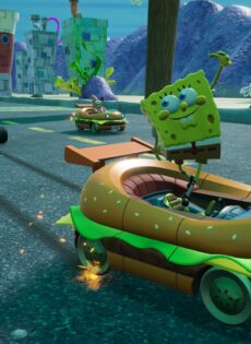 A simpática esponja que vive num abacaxi e mora no mar entra no mundo das corridas ao lado do seu melhor amigo, a estrela-do-mar Patrick.