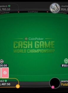 A disputa é por prêmios em dinheiro real e o cobiçado título de campeão mundial de CoinPoker.
