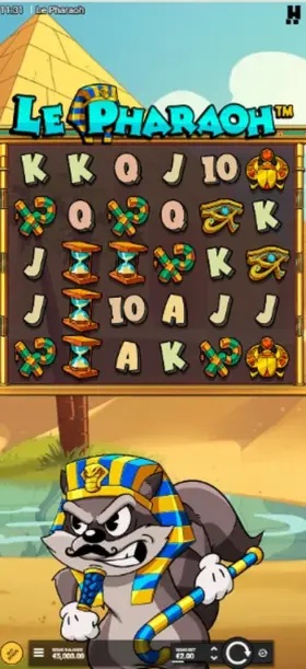 Layout do Le Pharaoh é amigável, o que permite jogar pelo celular, mesmo sem um app nativo.