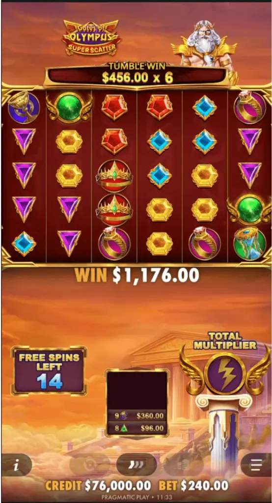 Gates of Olympus Super Scatter no Mobile